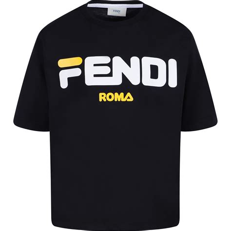 fendi fila logo t shirt